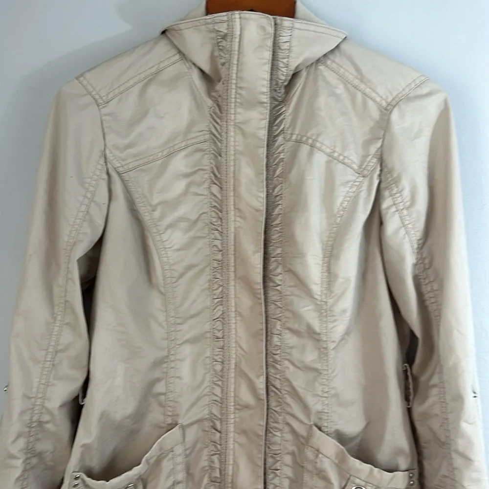 White House, black market, beige cotton blend jacket size 6 - Picture 3 of 11